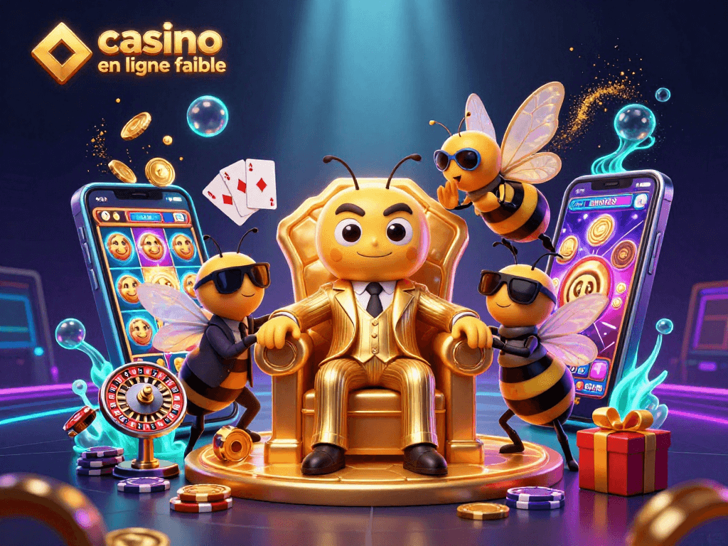 Découvrez le casino en ligne fiable avec cette illustration 3D illustrant des jeux de casino captivants et des personnages intrigants.