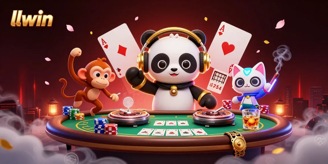 Experience thrilling action at llwin with a vibrant casino scene featuring unique characters.