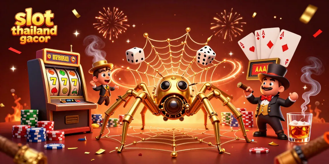 Experience exciting slot gameplay with slot thailand gacor in a dynamic steampunk casino scene illustration.