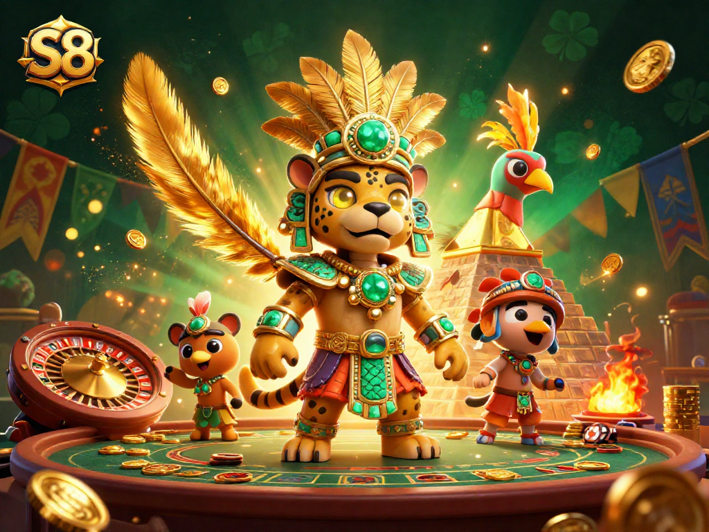 S8 offers immersive gaming experiences with vibrant 3D illustrations, including live casino elements.