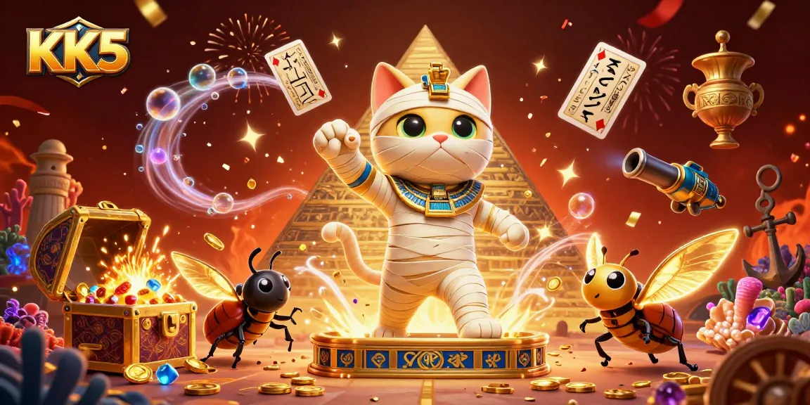 Experience thrilling gameplay at KK5 with golden treasures, casino games, and festive celebrations.