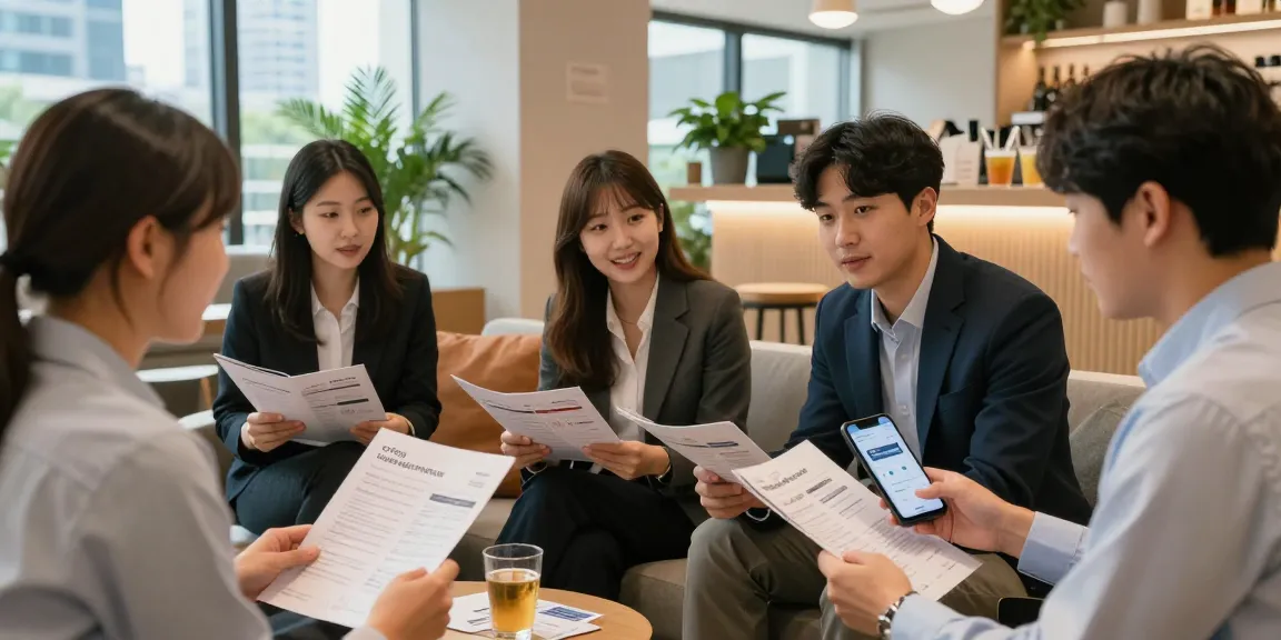 Engaging discussion about 파주op services in a vibrant Paju lounge setting, highlighting customer experience.