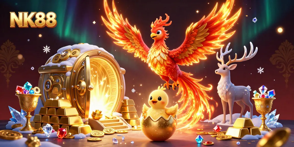 Experience the thrilling adventures of NK88 in a vivid 3D casino world full of treasures.