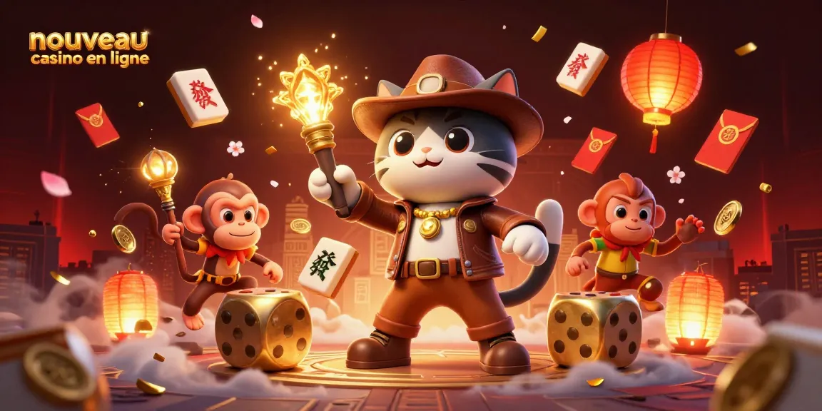 Découvrez les opportunités du nouveau casino en ligne avec des personnages animés et des éléments de jeu vibrants.