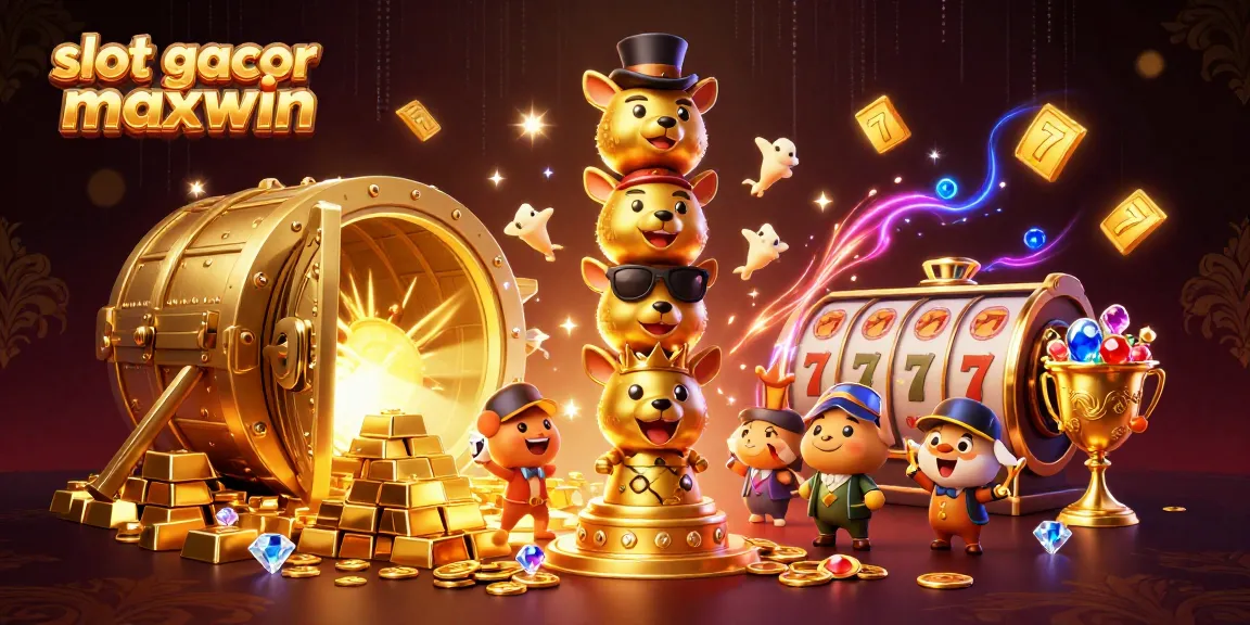 Engage with slot gacor maxwin visuals featuring a dynamic totem pole in a rich casino scene.