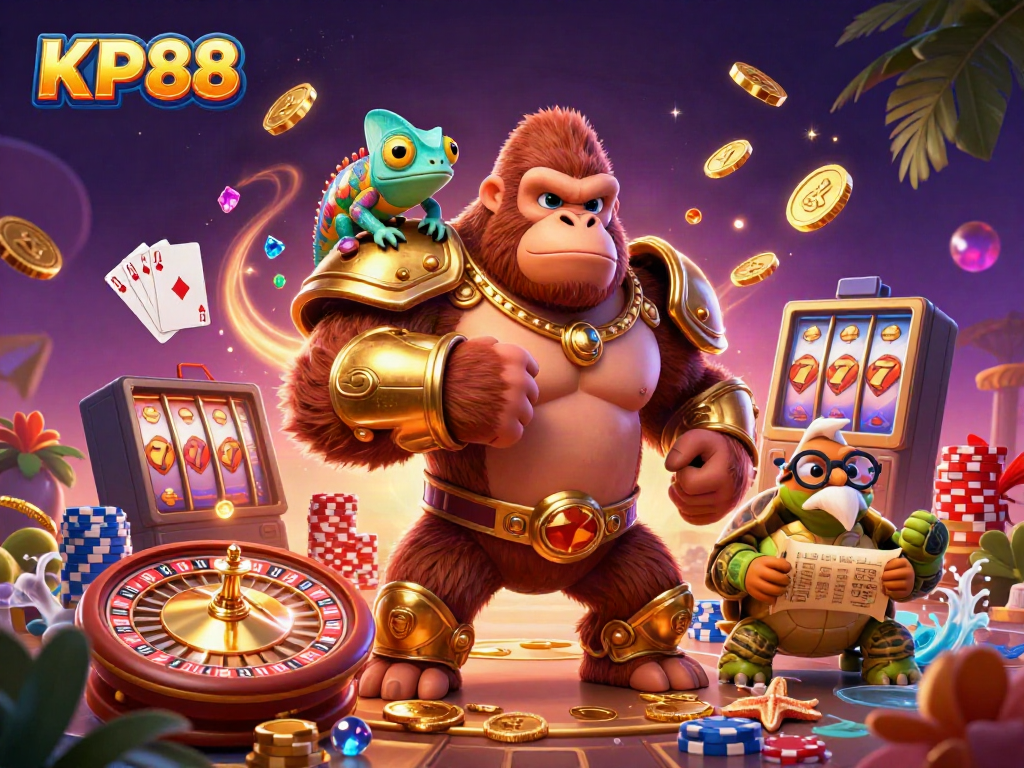 Experience thrilling wins at KP88 with an exciting 3D casino adventure featuring vibrant characters and games.