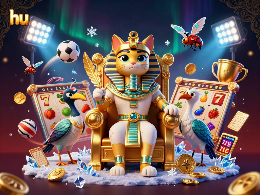 Experience the excitement of gambling at hu's casino, featuring vibrant scenes full of engaging game elements.
