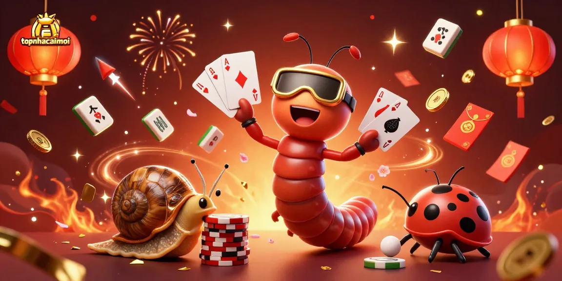 Experience topnhacaimoi with vibrant casino characters celebrating gambling luck.