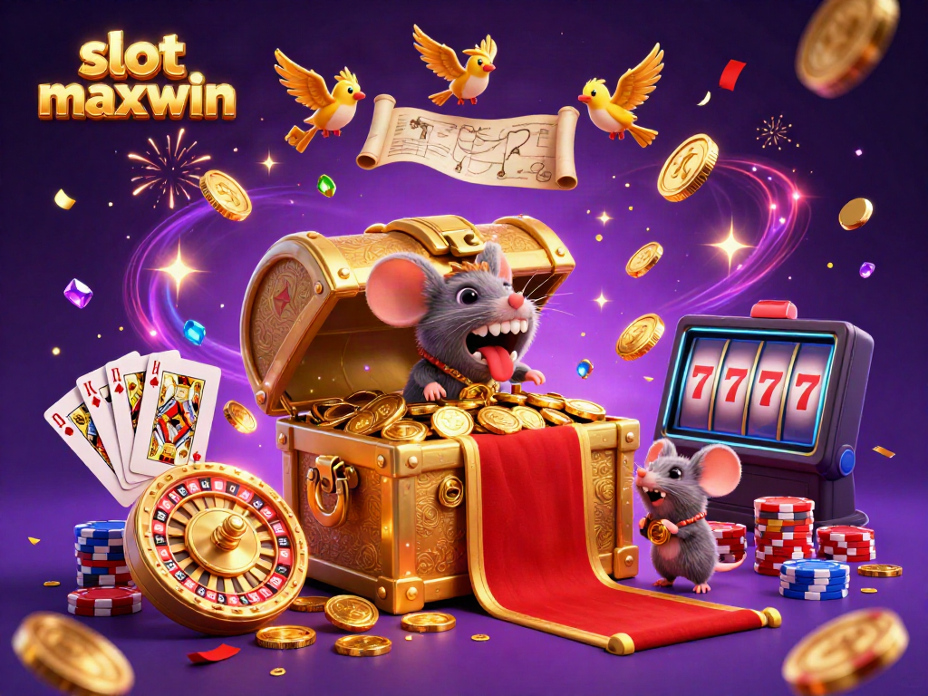Experience the excitement of slot maxwin as golden treasures and sparkling gems abound in a 3D casino adventure.