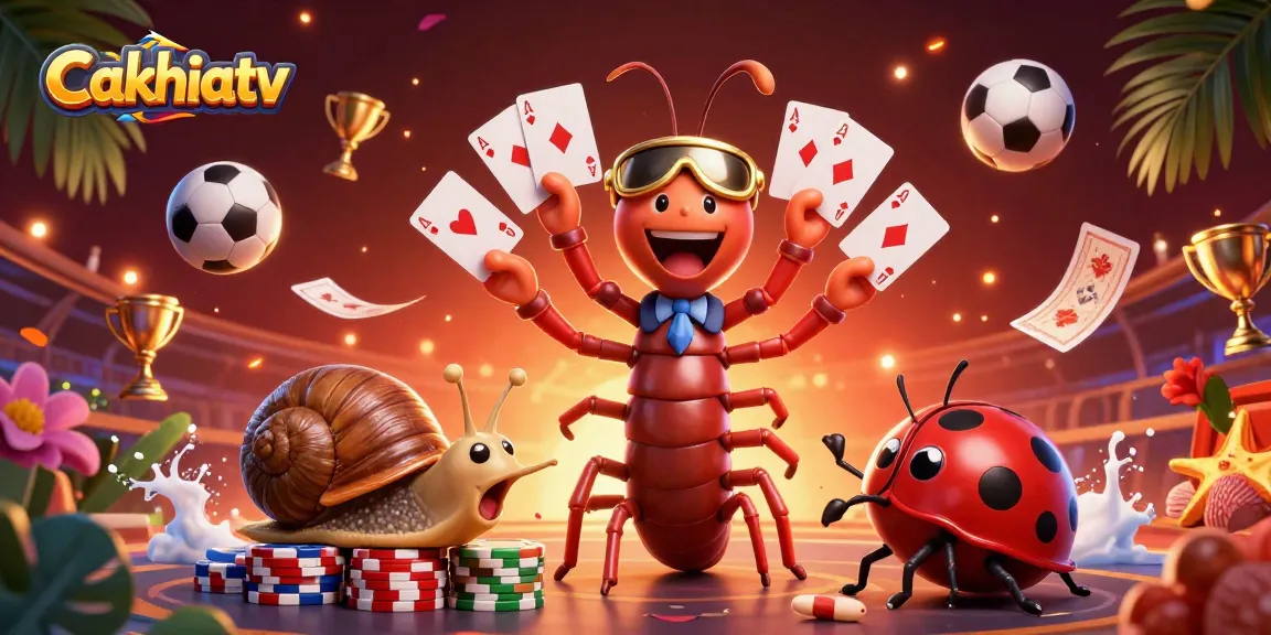 Cakhiatv showcases a dynamic live sports betting scene with cartoon characters and vibrant game elements.