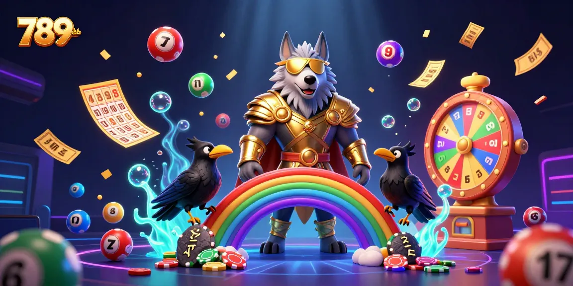 Experience the excitement of gaming at 789club with vibrant casino elements and mythical characters.