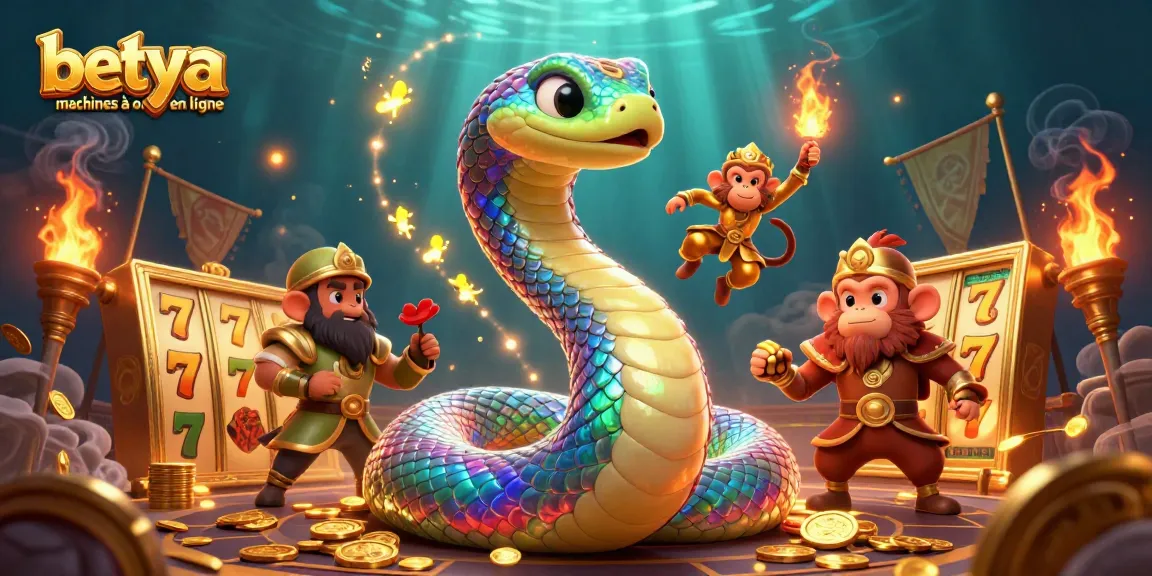 Experience thrilling betya machines à sous en ligne with vibrant characters in a dynamic casino scene.
