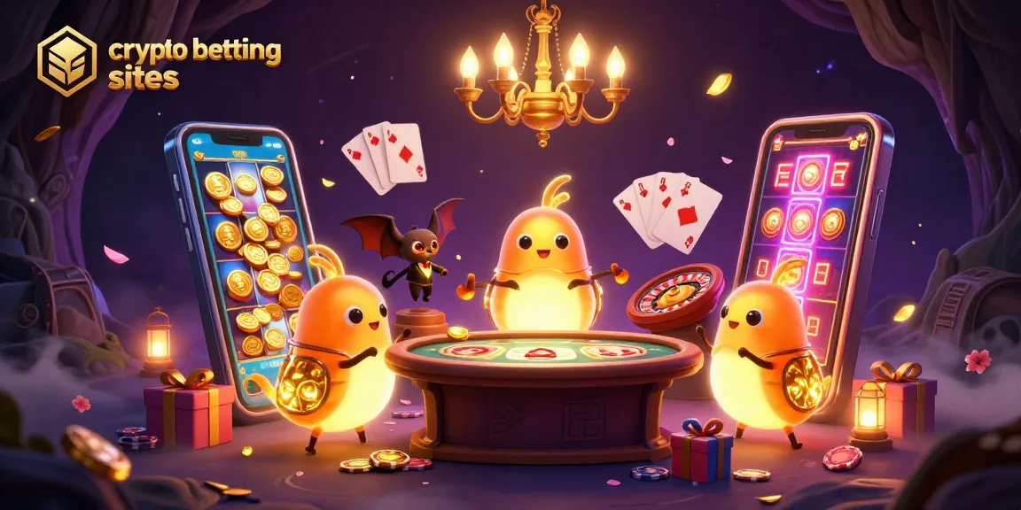 Pariez sur les meilleurs sites de paris sportifs crypto avec ambiance animée de lucioles et un croupier chauve-souris.