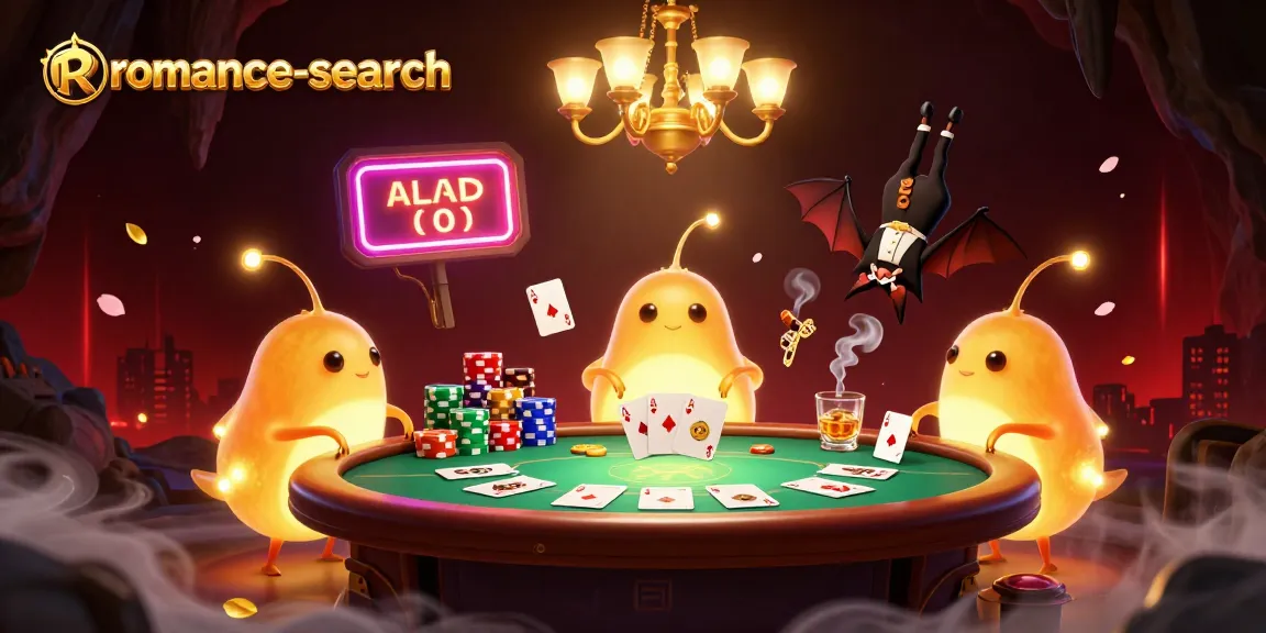 Engage in thrilling games with romance-search, featuring bioluminescent glowworms illuminating a vibrant casino