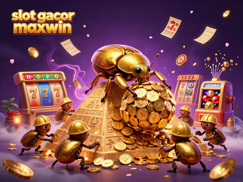 Experience the thrill of slot gacor maxwin with vibrant casino elements and stunning 3D characters.
