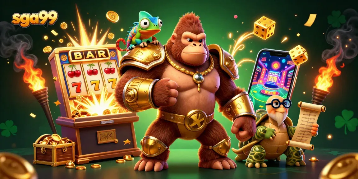 Experience thrilling gameplay at sga99 with vibrant symbols, chests, and charismatic characters.