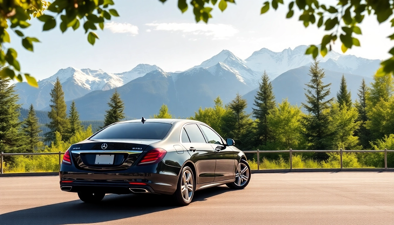 Experience comfortable vancouver to whistler car service with scenic mountain views in the background.