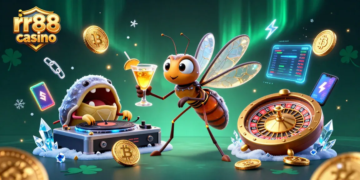 Experience the thrill of rr88 casino with vibrant 3D characters and crypto-themed elements.