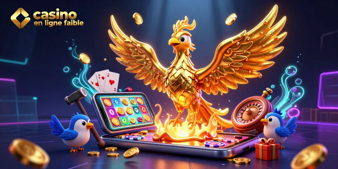 Profitez de l'expérience immersive d'un casino en ligne fiable avec un phénix doré et des jeux dynamiques.