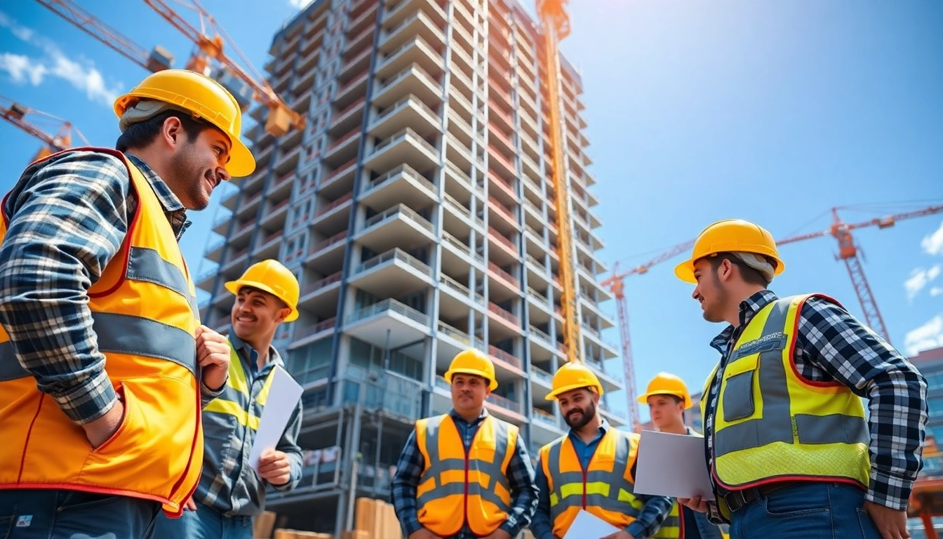 Manhattan General Contractor collaborating on a construction site with modern equipment.